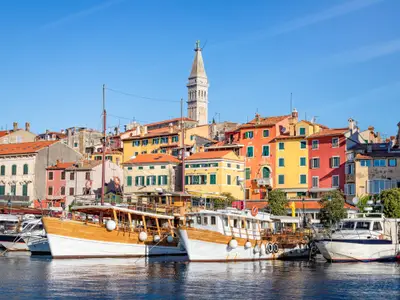 Rovinj old town with habor, Istria, Croatia