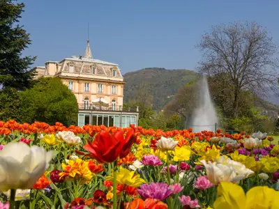 Garden of Villa Taranto, on Lake Maggiore, Piedmont, Italy 12 May 2015