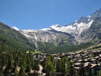 the village of saas fee in switzerland