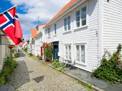 Wooden Old Town in Stavanger, Norway