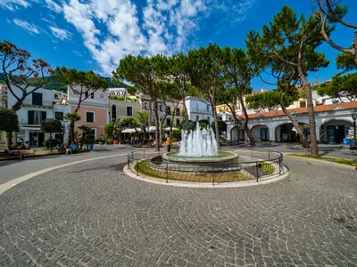 Casamicciola Terme, Piazza Marina, Ischia island, Naples, Gulf of Naples, Campania, Italy