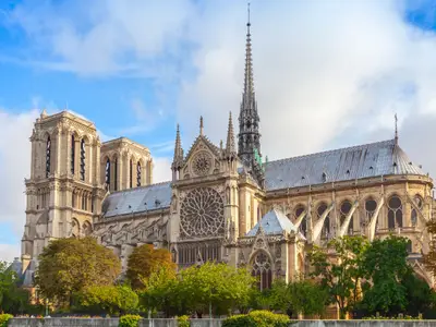 Notre Dame de Paris cathedral, France. The most popular city landmark