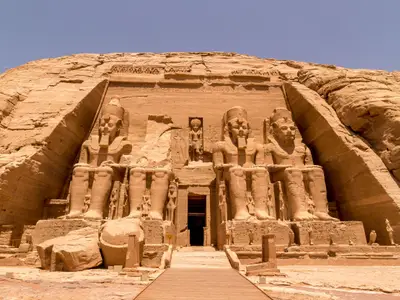 The Front of the Abu Simbel Temple, Aswan, Egypt, Africa