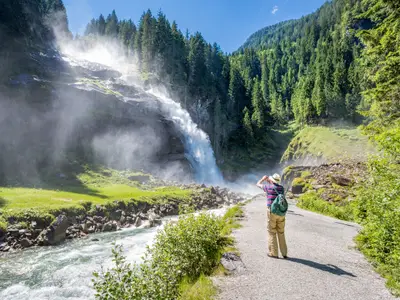 The Krimml Waterfalls in the High Tauern National Park, Salzburg, Austria