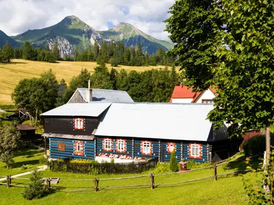 folk architecture in Zdar under Belianske Tatras, Slovakia