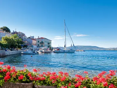 Valun port town and coast in Croatia - Cres