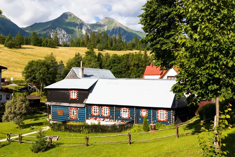 folk architecture in Zdar under Belianske Tatras, Slovakia
