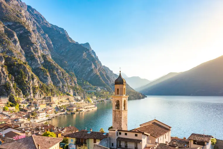 Limone town on Lake Garda, Lombardy, Italy